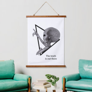 Grey Alien, de waarheid is er Hangend Wandkleed