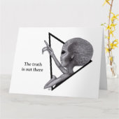 Grey Alien, de waarheid is er Kaart (Gele Bloem)