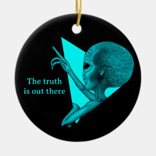 Grey Alien, de waarheid is er Keramisch Ornament