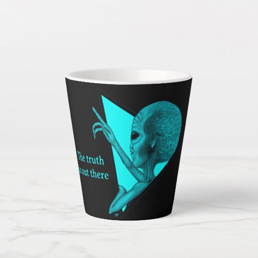 Grey Alien, de waarheid is er Latte Mok (Voorkant)