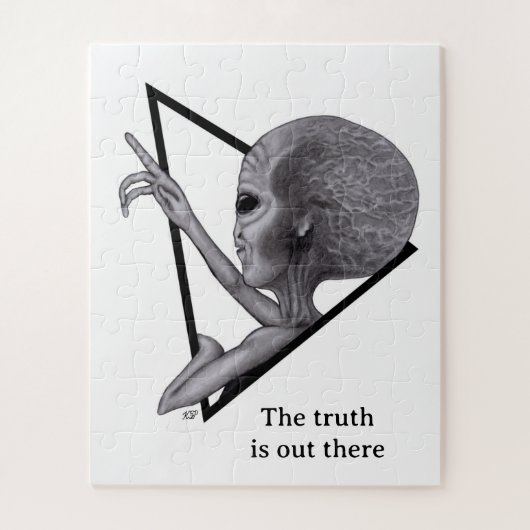 Grey Alien, de waarheid is er Legpuzzel (Verticaal)