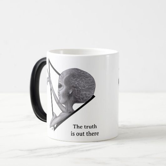 Grey Alien, de waarheid is er Magische Mok (Voorkant links)