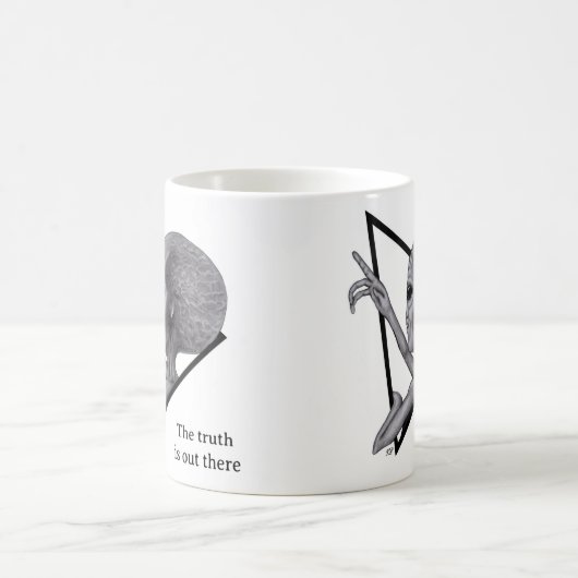 Grey Alien, de waarheid is er Magische Mok (Center)