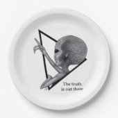 Grey Alien, de waarheid is er Papieren Bordje (Voorkant)