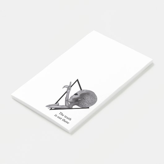 Grey Alien, de waarheid is er Post-it® Notes (Schuin)