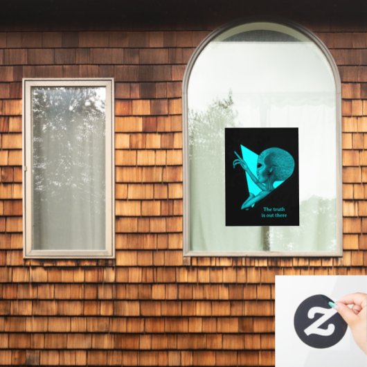 Grey Alien, de waarheid is er Raamsticker (Huis Raam)