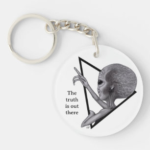 Grey Alien, de waarheid is er Sleutelhanger