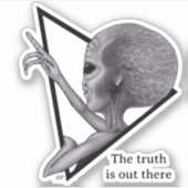 Grey Alien, de waarheid is er Sticker (Voorkant)