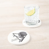 Grey Alien, de waarheid is er Zandsteen Onderzetter (Zijkant)