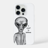 Grey Alien, ik wil geloven iPhone Hoesje (Achterkant)