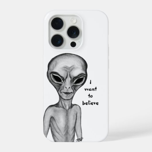 Grey Alien, ik wil geloven iPhone Hoesje (Achterkant)