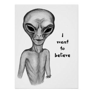 Grey Alien, ik wil geloven Perfect Poster
