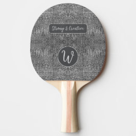 Grey Alligator Leather Scales Reptile Monogram  Tafeltennisbatje
