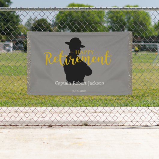 Grey and Black State Trooper Retirement Banner (Insitu)