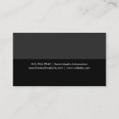 Grey and Black Two Tone Visitekaartje (Achterkant)