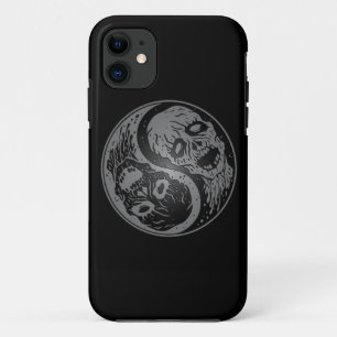 Grey and Black Yin Yang Zombies iPhone 11 Hoesje