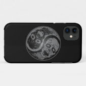 Grey and Black Yin Yang Zombies Case-Mate iPhone Case (Achterkant (horizontaal))