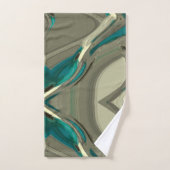 Grey and Blue Abstract (Serviette à main)