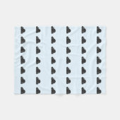 Grey and Blue Cloud Fleece Blanket Deken (Voorkant (Horizontaal))