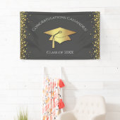 Grey and Gold Graduation Spandoek (Insitu)