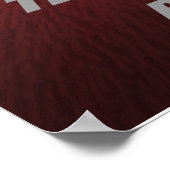 Grey and Maroon Football Helmet Poster (Hoek)