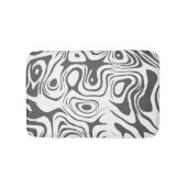 Grey and White Abstract Swirly Pattern Badmat (Voorkant)