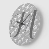 Grey and White Arrows with Monogram Grote Klok (Hoek)