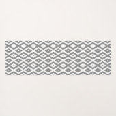 Grey and white diamond pattern yogamat (Achterkant (horizontaal))