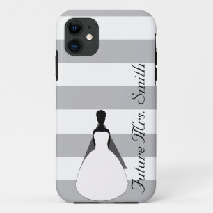 Grey and White Future Mrs Bride om te worden iPhone 11 Hoesje