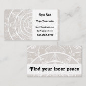 Grey and White Mandala - Hyli in Lynx Visitekaartje (Voorkant / Achterkant)