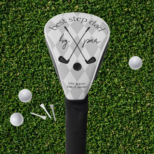 Grey Argyle Best By Par Gift voor hem Golfheadcover