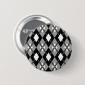 Grey Argyle Preppy Button (Voorkant /achterkant)