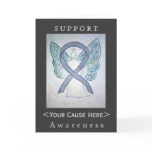 Grey Awareness Ribbon Angel Gepersonaliseerd Card