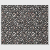 Grey Beige Peach Roos Leopard Print Cadeaupapier (Vlak)