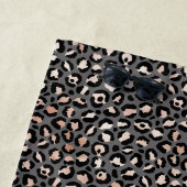 Grey Beige Peach Roos Leopard Print Strandlaken (In situ)