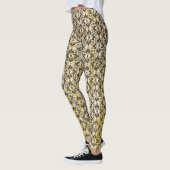 Grey, Black & Gold Patterned Flowers Leggings (Links)