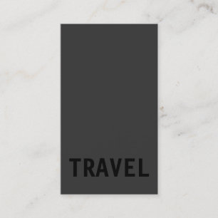 Grey Black Out Travel Agent Vertical Visitekaartje