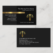 Grey Black Retro Lyers Juridisch Advocaat Visitekaartje (Voorkant / Achterkant)