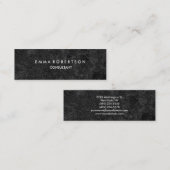 Grey Black Skinny Modern Professional Mini Visitekaartje (Voorkant / Achterkant)