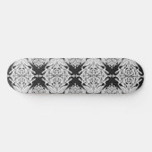 Grey Black White Butterfly Wing Abstract Patroon Skateboard (Horizontaal)
