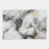 Grey Black White en Gold Marble Pattern Theedoek (Horizontaal)