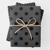 Grey & Black Wrapping Paper Sheets