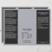 Grey Blue Simple Border Brochure (Voorkant / Achterkant)