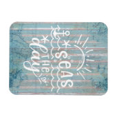 Grey Blue Zeeen de dagcruise Magneet (Horizontaal)