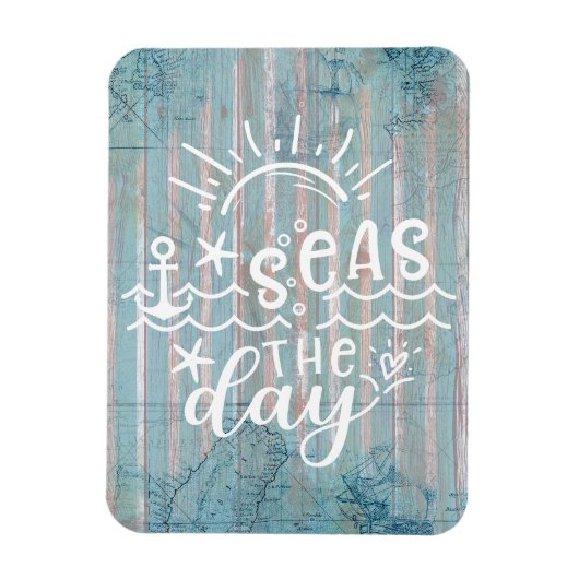 Grey Blue Zeeen de dagcruise Magneet (Verticaal)