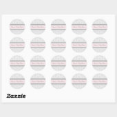 Grey Blush Damask Baby shower Favor Stickers (Vel)