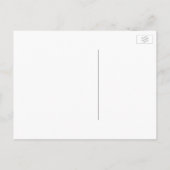 Grey Boho Floral Feather Waterverf Save the Date Aankondigingskaart (Achterkant)