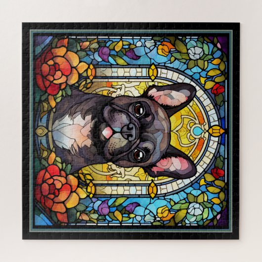 Grey Boston Terrier Puzzle (Horizontal)