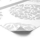 Grey Bouquet Mariage Photo Collage Poster d'Art Mu (Coin)