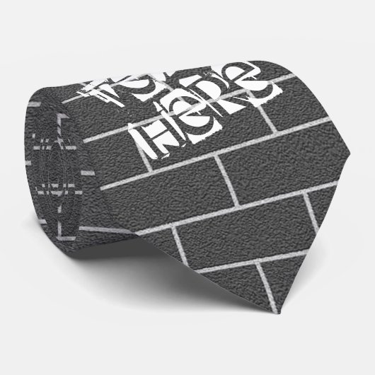 Grey Brick Wall Stropdas (Opgerold)